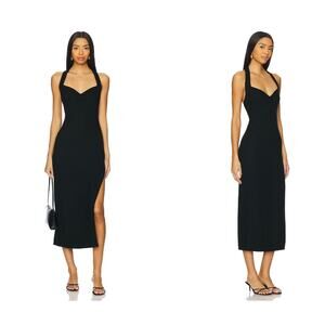 Michael Lauren Sweetheart Maxi Dress in Black